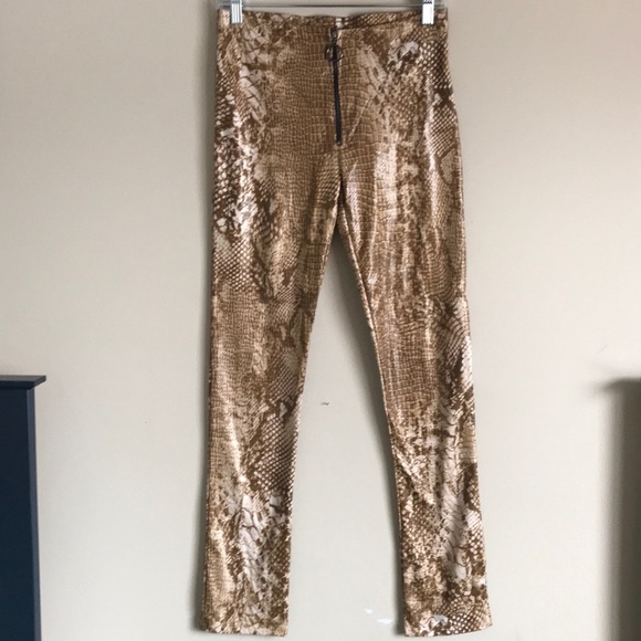 Snake Print Leggings / Mocha NWT - Picture 3 of 8